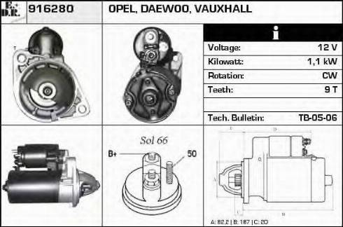 EDR 916280 - Стартер autospares.lv