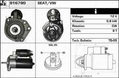 EDR 916790 - Стартер autospares.lv