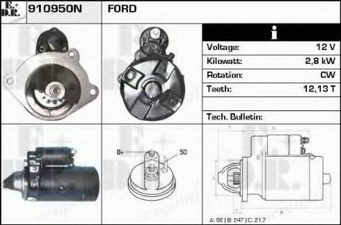 EDR 910950N - Стартер autospares.lv