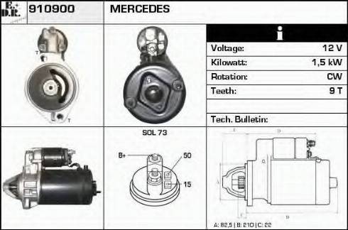 EDR 910900 - Стартер autospares.lv