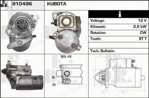 EDR 910496 - Стартер autospares.lv