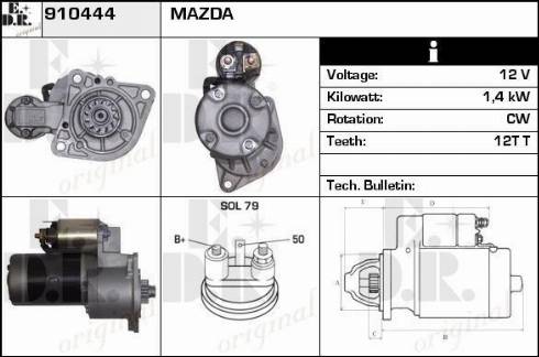 EDR 910444 - Стартер autospares.lv