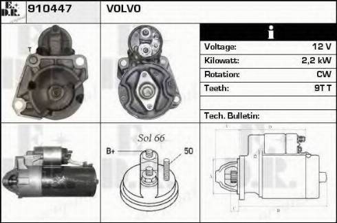 EDR 910447 - Стартер autospares.lv