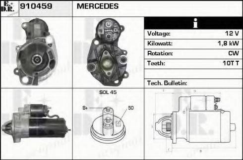 EDR 910459 - Стартер autospares.lv