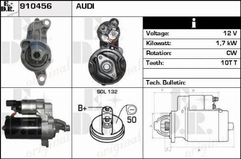 EDR 910456 - Стартер autospares.lv