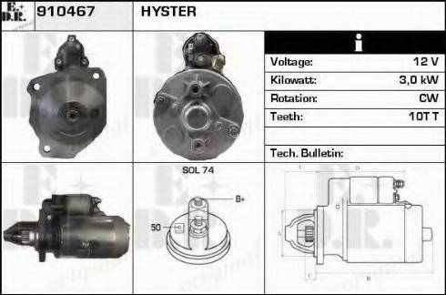 EDR 910467 - Стартер autospares.lv