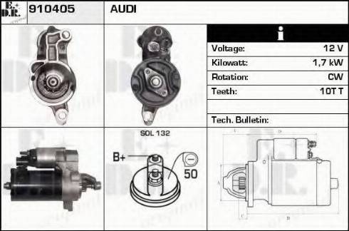 EDR 910405 - Стартер autospares.lv