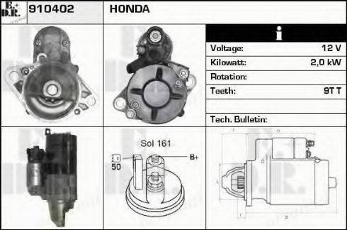 EDR 910402 - Стартер autospares.lv