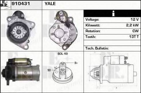 EDR 910431 - Стартер autospares.lv