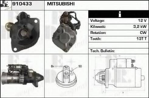 EDR 910433 - Стартер autospares.lv