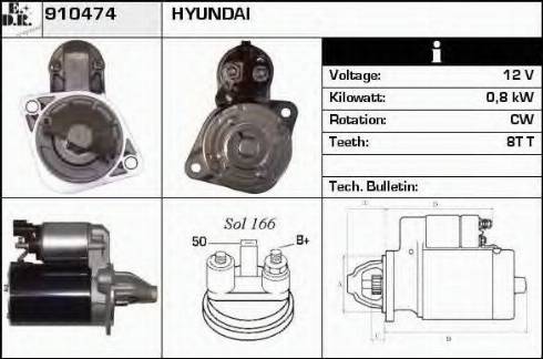 EDR 910474 - Стартер autospares.lv