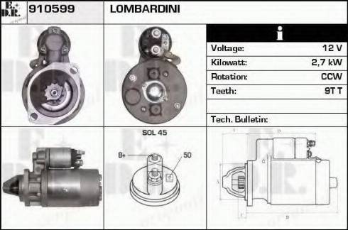 EDR 910599 - Стартер autospares.lv