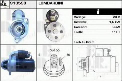 EDR 910598 - Стартер autospares.lv