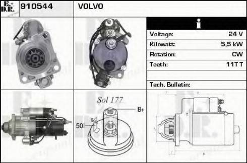 EDR 910544 - Стартер autospares.lv