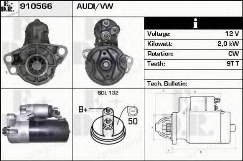 EDR 910566 - Стартер autospares.lv