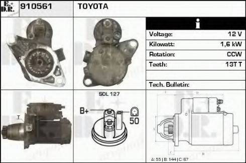 EDR 910561 - Стартер autospares.lv