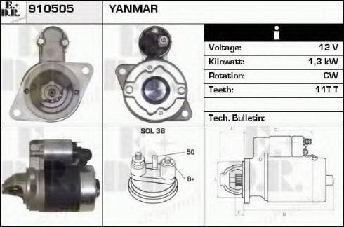 EDR 910505 - Стартер autospares.lv