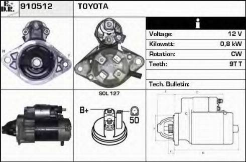 EDR 910512 - Стартер autospares.lv