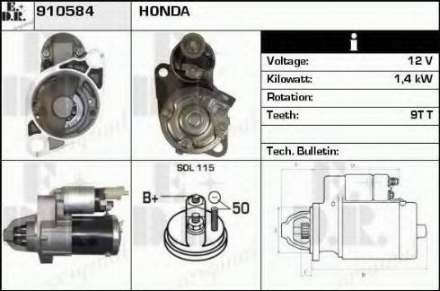 EDR 910584 - Стартер autospares.lv