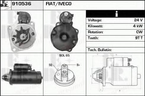 EDR 910536 - Стартер autospares.lv