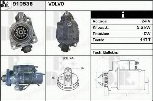 EDR 910538 - Стартер autospares.lv