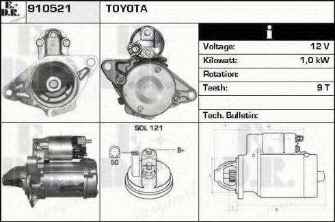 EDR 910521 - Стартер autospares.lv