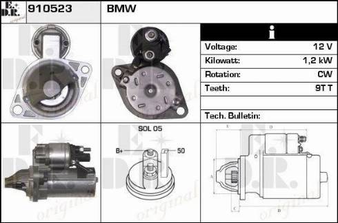 EDR 910523 - Стартер autospares.lv