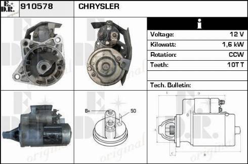 EDR 910578 - Стартер autospares.lv