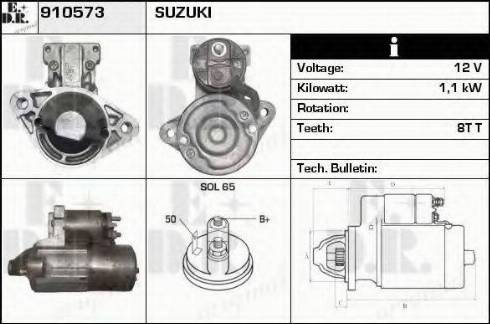 EDR 910573 - Стартер autospares.lv