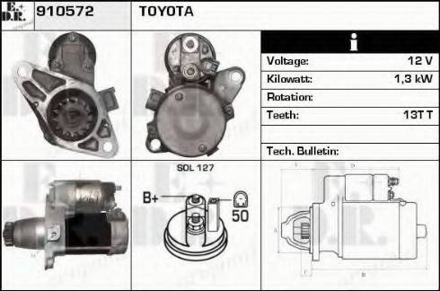 EDR 910572 - Стартер autospares.lv