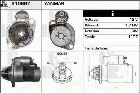 EDR 910697 - Стартер autospares.lv