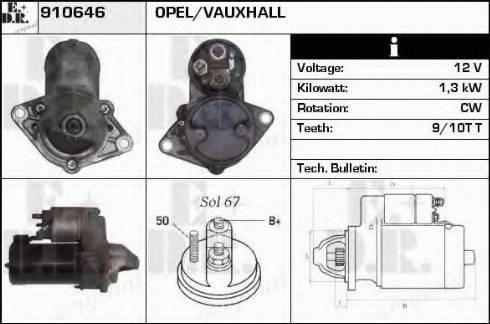 EDR 910646 - Стартер autospares.lv