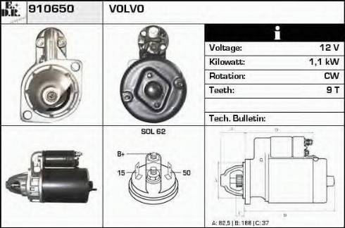 EDR 910650 - Стартер autospares.lv