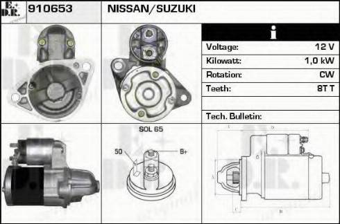 EDR 910653 - Стартер autospares.lv