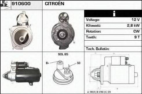 EDR 910600 - Стартер autospares.lv