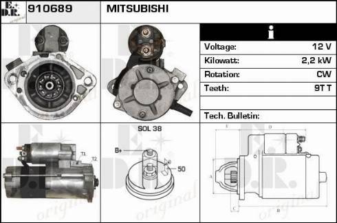 EDR 910689 - Стартер autospares.lv