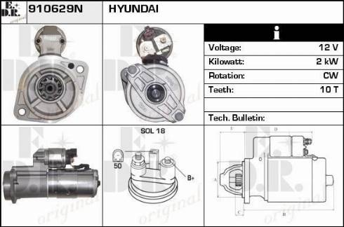 EDR 910629N - Стартер autospares.lv