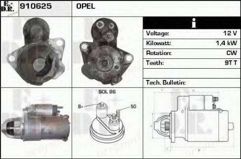 EDR 910625 - Стартер autospares.lv