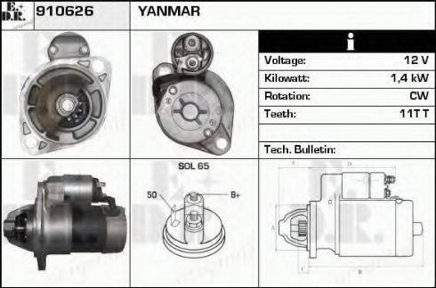 EDR 910626 - Стартер autospares.lv