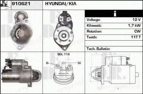 EDR 910621 - Стартер autospares.lv