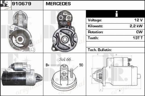 EDR 910679 - Стартер autospares.lv