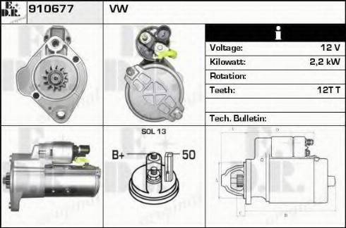 EDR 910677 - Стартер autospares.lv