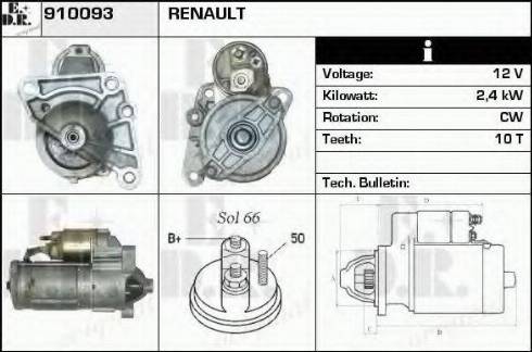 EDR 910093 - Стартер autospares.lv