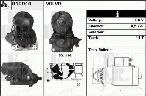 EDR 910049 - Стартер autospares.lv