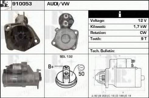 EDR 910053 - Стартер autospares.lv