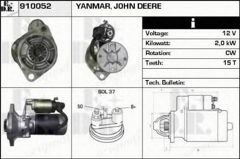 EDR 910052 - Стартер autospares.lv