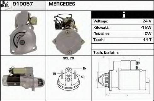 EDR 910057 - Стартер autospares.lv