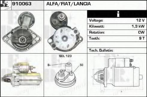 EDR 910063 - Стартер autospares.lv