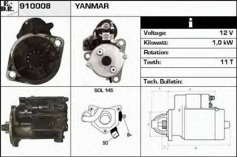 EDR 910008 - Стартер autospares.lv