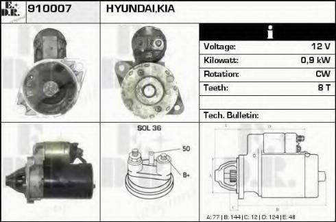 EDR 910007 - Стартер autospares.lv